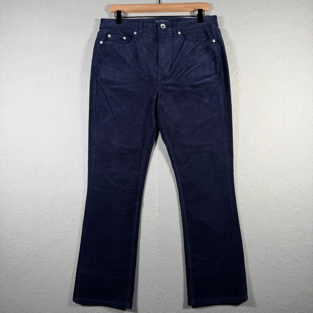 Vineyard Vines Navy Blue Corduroy Straight Leg Pants 30 2P001378 Mens